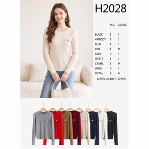 Sweter damski okrągły  M/L-XL/2XL