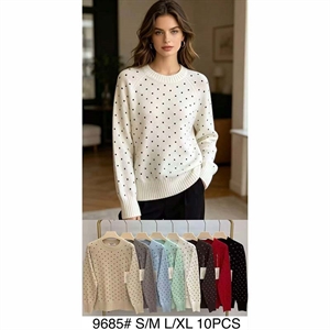 Sweter damski okrągły  S/M-L/XL