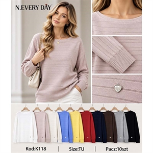 Sweter damski okrągły