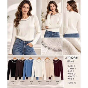 Sweter damski okrągły