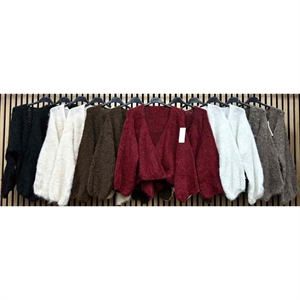 Sweter damski z dekoltem w serek