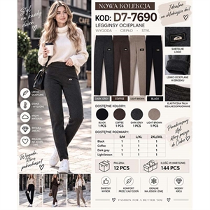 Legginsy ocieplane damskie  S/M-2XL/3XL