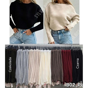 Sweter damski okrągły