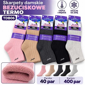 Skarpetki bezuciskowe termo damskie 35-42