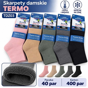 Skarpetki bezuciskowe termo damskie 35-42