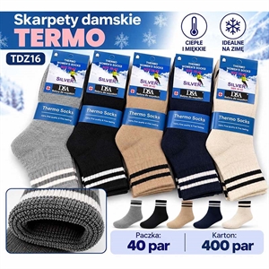 Skarpetki bezuciskowe termo damskie 35-42