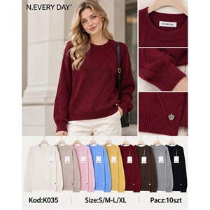 Sweter damski okrągły  S/M-L/XL