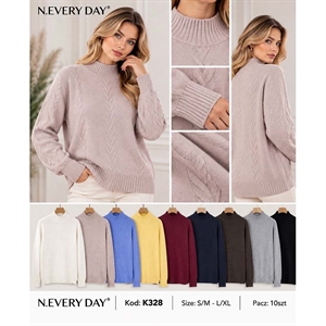 Sweter damski z półgolfem  S/M-L/XL