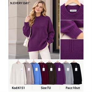 Sweter damski okrągły