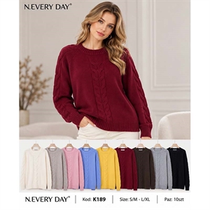 Sweter damski okrągły  S/M-L/XL