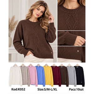 Sweter damski okrągły  S/M-L/XL