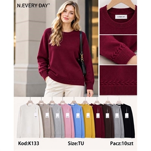 Sweter damski okrągły