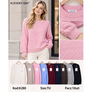 Sweter damski okrągły