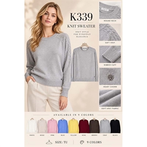 Sweter damski okrągły