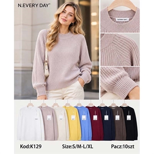 Sweter damski okrągły  S/M-L/XL