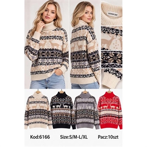 Sweter damski z golfem  S/M-L/XL