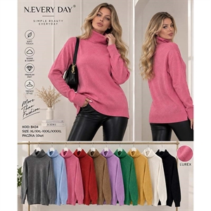 Sweter damski z golfem  XL/2XL-3XL/4XL