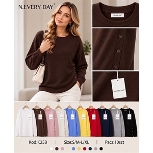Sweter damski okrągły  S/M-L/XL