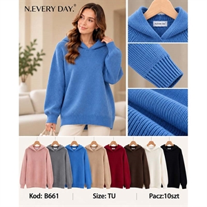 Sweter damski z kapturem