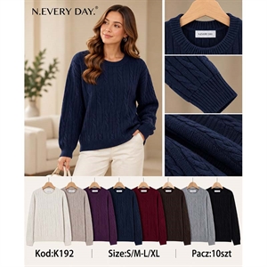 Sweter damski okrągły  S/M-L/XL