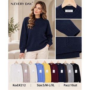 Sweter damski okrągły  S/M-L/XL