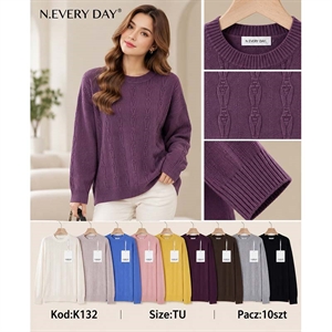 Sweter damski okrągły