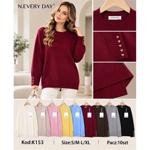 Sweter damski okrągły  S/M-L/XL
