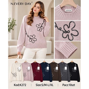 Sweter damski z półgolfem  S/M-L/XL