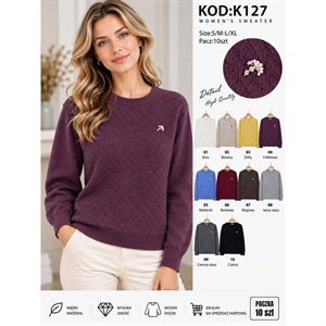 Sweter damski okrągły  S/M-L/XL