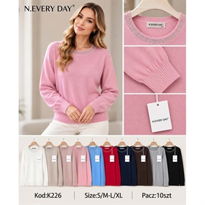 Sweter damski okrągły  S/M-L/XL