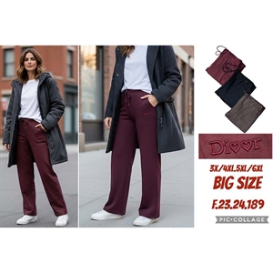 Spodnie damskie szerokie nogawki (3XL-6XL)