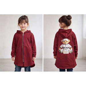 Bluza dziewczęca z kapturem na suwak (6-16)