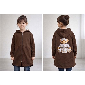 Bluza dziewczęca z kapturem na suwak (6-16)