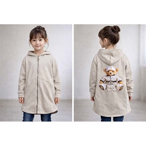 Bluza dziewczęca z kapturem na suwak (6-16)