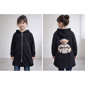 Bluza dziewczęca z kapturem na suwak (6-16)