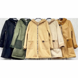 Bluza damska rozpinana na zamek z kapturem produkt Włoski