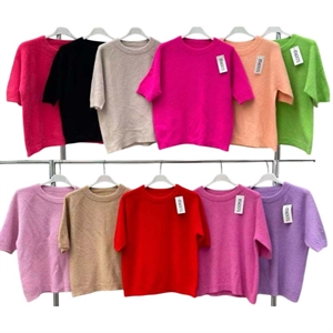 Sweter damski z krótkim rękawem