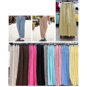 Spodnie szerokie nogawki Masełko produkt Włoski