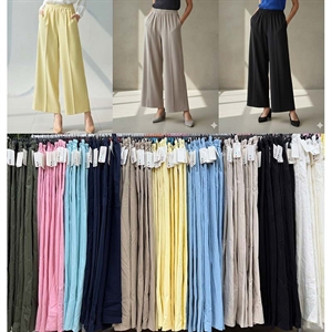 Spodnie szerokie nogawki damskie produkt Włoski