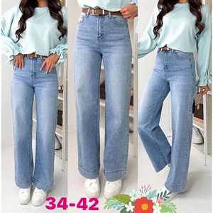 Jeansy szerokie nogawki  34-42