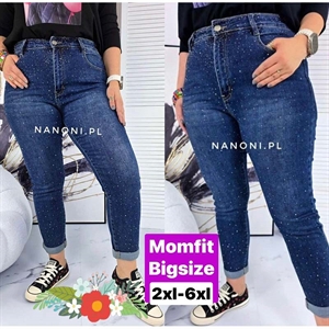 Jeansy mom fit Big Size  2XL-6XL