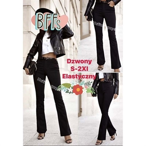 Jeansy dzwony damskie  S-2XL