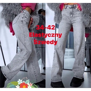 Jeansy szerokie nogawki  34-42