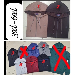 Bluza cienka męska rozpinana na zamek z kapturem produkt Turecki Big Size  3XL-6XL