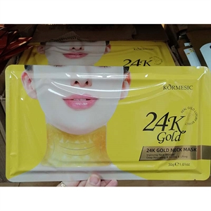 Złota maska ​​na szyję