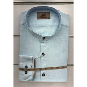 Koszula męska Ala len na stójce krój regular fit produkt Turecki L-3XL