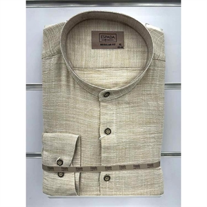 Koszula męska Ala len na stójce krój regular fit produkt Turecki L-3XL