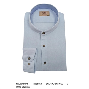 Koszula męska Ala len na stójce krój regular fit produkt Turecki 3XL-6XL