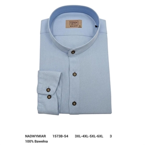Koszula męska Ala len na stójce krój regular fit produkt Turecki 3XL-6XL