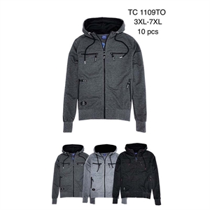 Bluza męska rozpinana na zamek z kapturem Big Size  3XL-7XL